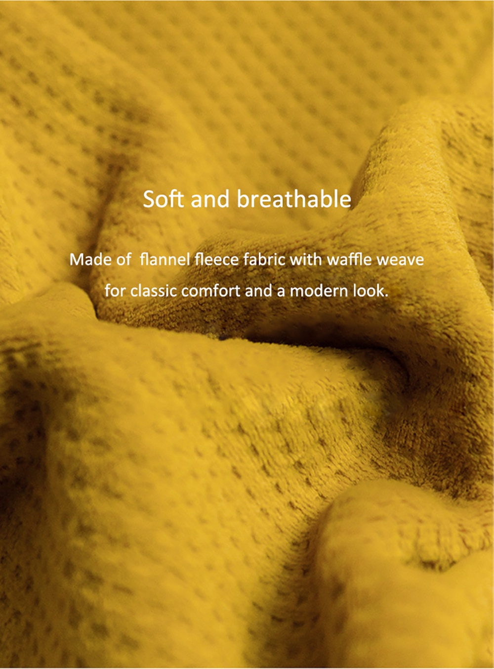 Waffle Flannel Fleece Throw Blanket-2